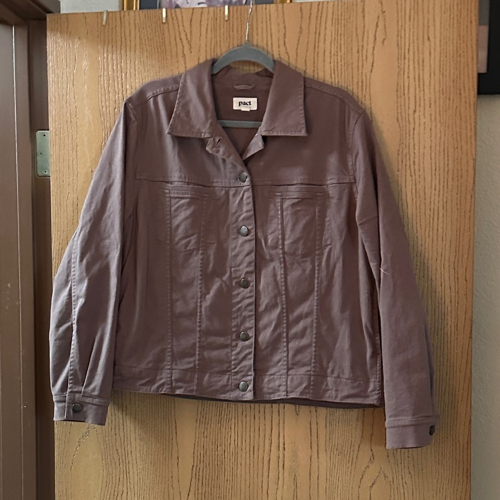 Pact Women's Taupe Jean Jacket